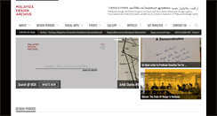 Desktop Screenshot of malaysiadesignarchive.org